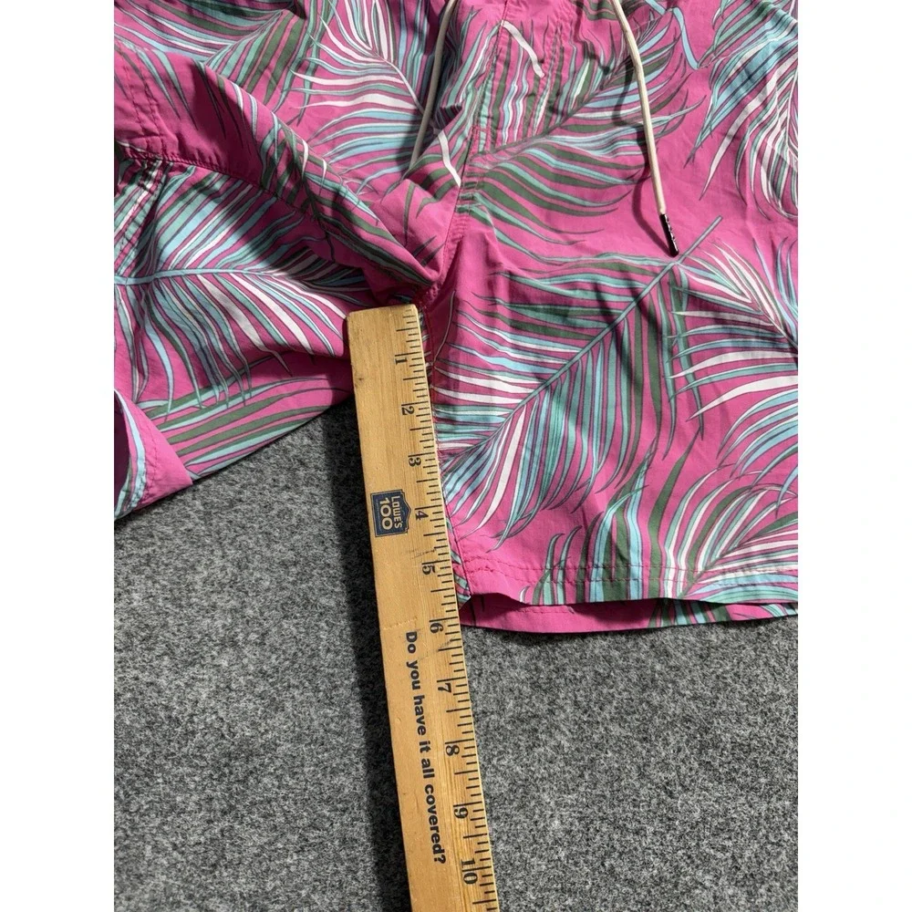 Scotch & Soda Swim‎ Shorts Large Lined Pink Tropical Print Draw String